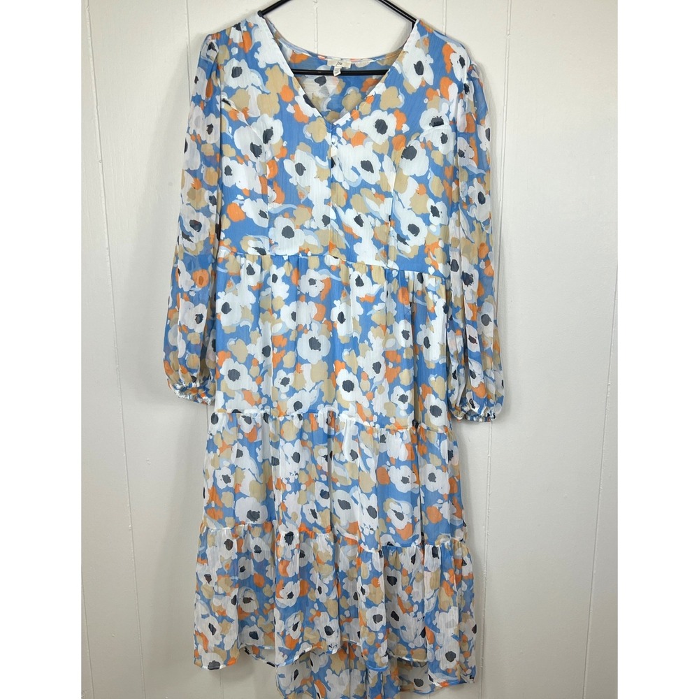 Joie‎ Limited Edition Maxi Dress Size M Floral Fields Long Sleeve Tiered Boho